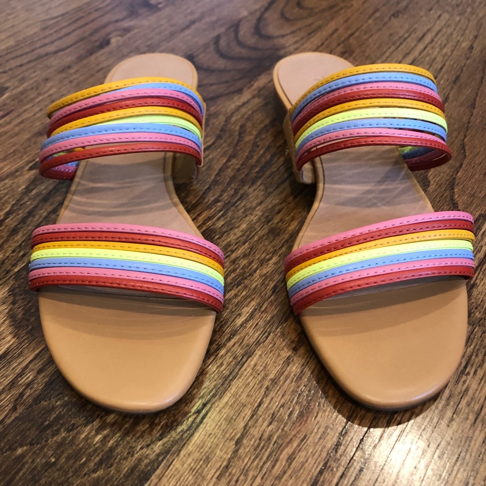 Madewell Meg slide leather sandal size 6 NWB